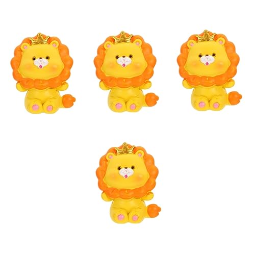 IMIKEYA 4 Stück Tierfigur aus Harz Süße Deko für Kuchen und Garten Adorable Tier Cupcake Topper für Kindergeburtstag und Deko Events Leicht und Kreative Arrangements von IMIKEYA