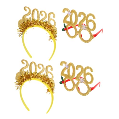 IMIKEYA 4 Stücke Teiliges Neujahrs Partyset Glitzernde Happy Year Haarreifen und Lustige Sonnenbrillen Leichte Bequeme Festtagsaccessoires für Foto Shootings Geeignet für Erwachsene IMIKEYA 4 Stücke Teiliges Neujahrs Partyset Glitzernde Happy Year Haarreifen und Lustige Sonnenbrillen Leichte Bequeme Festtagsaccessoires für Foto Shootings Geeignet für Erwachsene von IMIKEYA