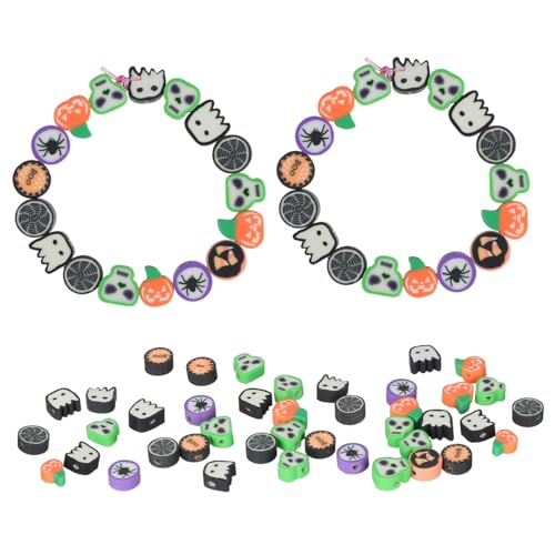IMIKEYA 40 Stück Teiliges Halloween-perlen Weichem Polymer Clay Langlebige Schädel Kürbisperlen für Armband Schmuckherstellung für DIY Bastelprojekte und Freundschaftsarmbänder IMIKEYA 40 Stück Teiliges Halloween-perlen Weichem Polymer Clay Langlebige Schädel Kürbisperlen für Armband Schmuckherstellung für DIY Bastelprojekte und Freundschaftsarmbänder von IMIKEYA