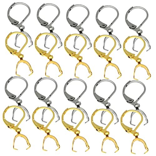 IMIKEYA 40 Stück Teiliges Ohrhaken Rostfreiem Silberfarbene und Goldfarbene Ohrhaken mit Robusten Verschlüssen Leicht und Verschleißfest für DIY Schmuckherstellung und Bastelarbeiten von IMIKEYA