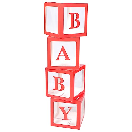 IMIKEYA 4Er-Packung Ballon-Box Babypartydekoration Junge Dekorationen Kleinkind Hallo für babyshowerparty ballon box genurtstagsdekoration luftballons -Dusche-Boxen -Boxen PVC rot IMIKEYA 4Er-Packung Ballon-Box Babypartydekoration Junge Dekorationen Kleinkind Hallo für babyshowerparty ballon box genurtstagsdekoration luftballons -Dusche-Boxen -Boxen PVC rot von IMIKEYA