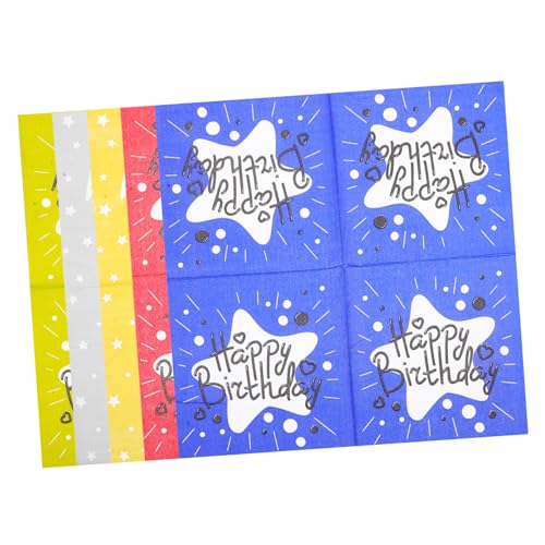 IMIKEYA 5 Packungen Farbgedruckte Serviette Serviettengewebe Partytaschentücher Alles Gute zum Geburtstag Papierservietten Kinderpapier -Servietten für jungfräulicher Zellstoff IMIKEYA 5 Packungen Farbgedruckte Serviette Serviettengewebe Partytaschentücher Alles Gute zum Geburtstag Papierservietten Kinderpapier -Servietten für jungfräulicher Zellstoff von IMIKEYA