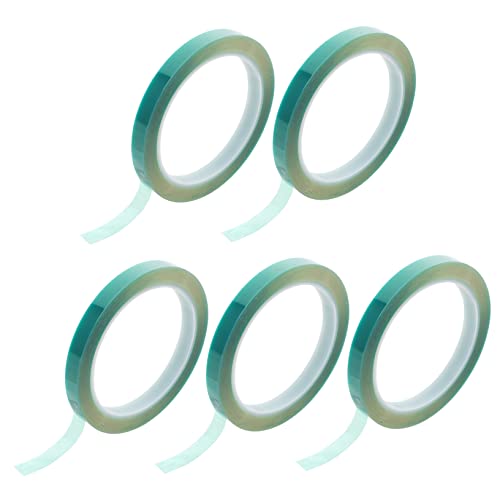 IMIKEYA 5 Rollen Hitzebeständiges Klebeband Hochtemperatur Tape für Sublimation Abdeckband für DIY Projekte und Elektronik von IMIKEYA