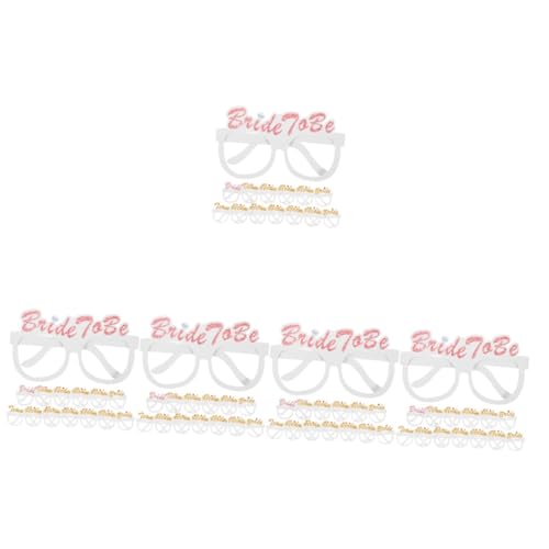 IMIKEYA 5 Sätze 3d-brille Aus Papier Bachelorette Party Gefälligkeiten Braut Brille Verrückt Hochzeitsdeko Brillen Foto Requisiten Lustige Cosplay-brille Weiß 12 Stück * 5 von IMIKEYA