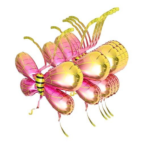 IMIKEYA 5 Stück Fee Requisite hühner kinderknallzeug hochzeitsdekoration dekoration party balloons Ballon Spiral- Inflator Partydekorationen Cosplay- Aluminiumfolie Rosa von IMIKEYA