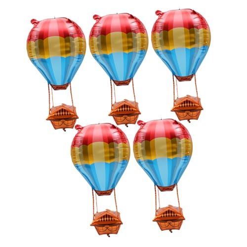 IMIKEYA 5 Stück Heißluftballon-Aluminiumfilmgas Partydekorationen Heißluftballon aus Aluminium Geburtstagsfeier Hochzeit luftballons Geburtstagsparty liefert Partyballons Aluminiumfolie IMIKEYA 5 Stück Heißluftballon-Aluminiumfilmgas Partydekorationen Heißluftballon aus Aluminium Geburtstagsfeier Hochzeit luftballons Geburtstagsparty liefert Partyballons Aluminiumfolie von IMIKEYA