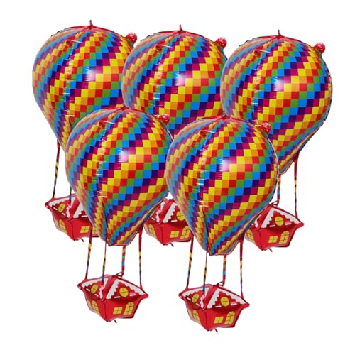IMIKEYA 5 Stück Heißluftballon Dekoration Willkommensballons Dekorationen Party Aluminiumballons Regenbogen-heißluftballon Geburtstag Luftballons Geburtstagsfeier Ballon Aluminiumfolie IMIKEYA 5 Stück Heißluftballon Dekoration Willkommensballons Dekorationen Party Aluminiumballons Regenbogen-heißluftballon Geburtstag Luftballons Geburtstagsfeier Ballon Aluminiumfolie von IMIKEYA