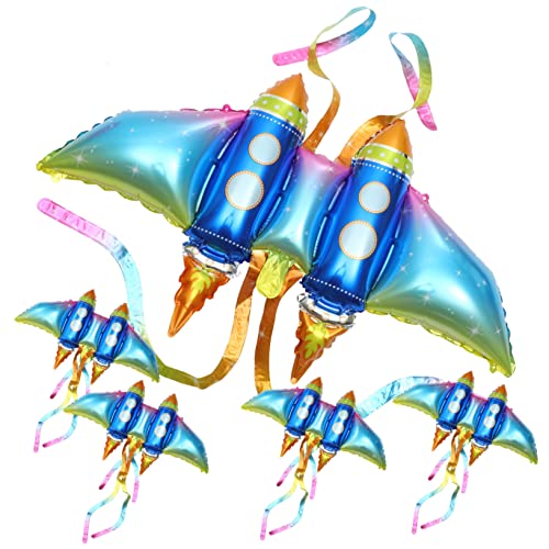 IMIKEYA 5 Stück Raketenflügelballon Raketenballon Groß Weltraumkinder Fest Thematisiert Weiß Ö Party Luftballons Dekorationen Ballonrakete Weltraumthema -folienballons Aluminiumfolie IMIKEYA 5 Stück Raketenflügelballon Raketenballon Groß Weltraumkinder Fest Thematisiert Weiß Ö Party Luftballons Dekorationen Ballonrakete Weltraumthema -folienballons Aluminiumfolie von IMIKEYA