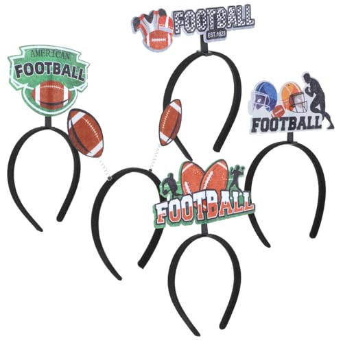 IMIKEYA 5 Stück Teiliges American Football Haarband Leichtes Bequemes Rugby Stirnband Dekoratives Party Accessoire für Fans für Football Spiele und Rugby Themenpartys IMIKEYA 5 Stück Teiliges American Football Haarband Leichtes Bequemes Rugby Stirnband Dekoratives Party Accessoire für Fans für Football Spiele und Rugby Themenpartys von IMIKEYA