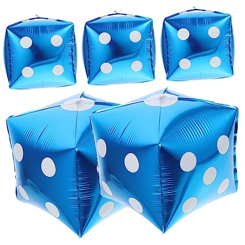 IMIKEYA 5 Stück Würfel Ballon Ballons Dekorationen blaue Luftballons Würfeldekorationen Ballons für Würfelpartys Für Partyzubehör Luftballons für Geburtstagsfeier Aluminiumfolie IMIKEYA 5 Stück Würfel Ballon Ballons Dekorationen blaue Luftballons Würfeldekorationen Ballons für Würfelpartys Für Partyzubehör Luftballons für Geburtstagsfeier Aluminiumfolie von IMIKEYA
