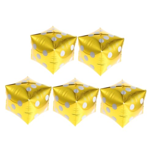 IMIKEYA 5 Stück Würfel Ballon Geburtstagsdekorationen Luftballons Für Die Party Rosa Aluminiumballons Pastellballons Und Nummer Ballon Hochzeit Riesige Würfel Aluminiumfolie Golden IMIKEYA 5 Stück Würfel Ballon Geburtstagsdekorationen Luftballons Für Die Party Rosa Aluminiumballons Pastellballons Und Nummer Ballon Hochzeit Riesige Würfel Aluminiumfolie Golden von IMIKEYA