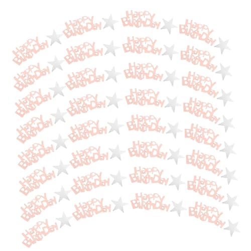 IMIKEYA 5 geburtstagsfeier dekoration alles zum geburtstag konfetti für den tisch Tischdekoration zum Geburtstag Tischkonfetti Geburtstagskonfetti für den Tisch Plastik Roségold von IMIKEYA