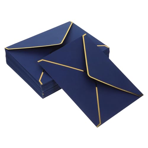 IMIKEYA 50 Stück Dicke Einladung Umschläge mit Luxuriösem Goldrand V-klappe Stabiles Papier Stilvolle Briefumschläge für Hochzeiten Bridal Shower und Grußkarten IMIKEYA 50 Stück Dicke Einladung Umschläge mit Luxuriösem Goldrand V-klappe Stabiles Papier Stilvolle Briefumschläge für Hochzeiten Bridal Shower und Grußkarten von IMIKEYA