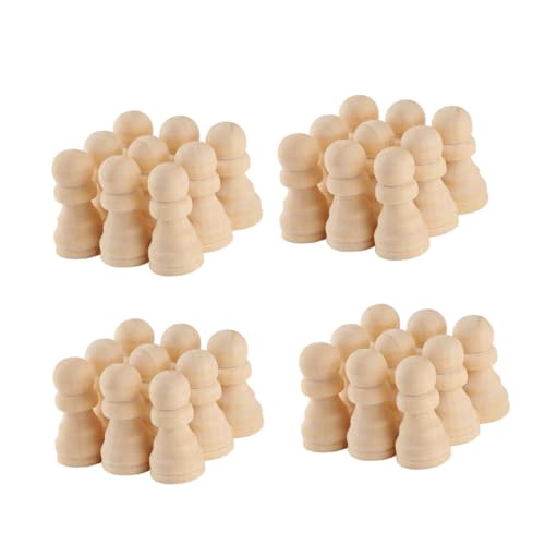 IMIKEYA 50 Stück Unbemalte Holz Schachfiguren DIY Malset Kreative Spielzeuge für Sicher aus Hochwertigem Holz Fantasie und Praktischen Fähigkeiten IMIKEYA 50 Stück Unbemalte Holz Schachfiguren DIY Malset Kreative Spielzeuge für Sicher aus Hochwertigem Holz Fantasie und Praktischen Fähigkeiten von IMIKEYA