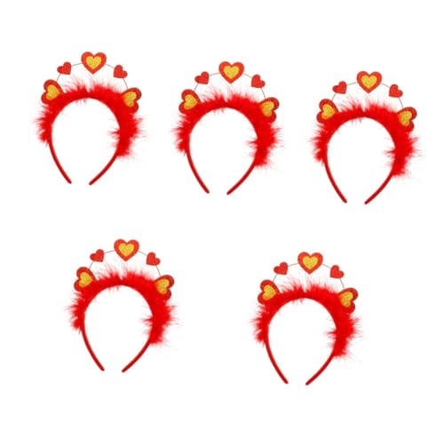 IMIKEYA 5st Liebe Stirnband Haargummi Hochzeitsdekoration Haarband Haarschmuck Für Die Hochzeit Tiara Zarter Kopfschmuck Haarreifen Valentinstag Kopfschmuck Partybedarf Gefühlt Romantisch von IMIKEYA