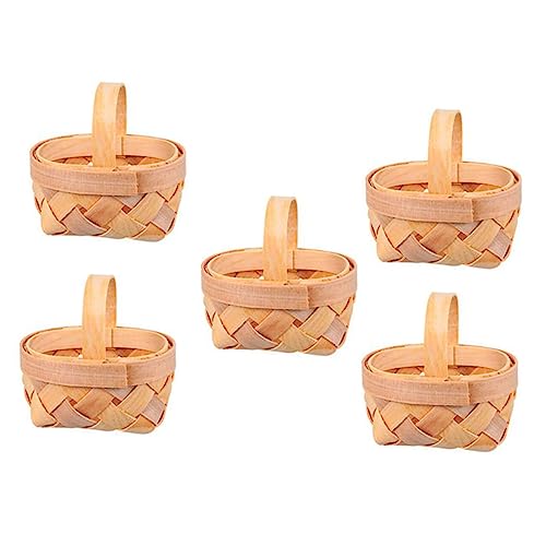 IMIKEYA 5stücke Mini-blumenkorb Handgefertigt Für Hochzeitsdekoration Geschenkverpackungskorb Kleiner Korb Für Blumenarrangements Zuhause Büro Party IMIKEYA 5stücke Mini-blumenkorb Handgefertigt Für Hochzeitsdekoration Geschenkverpackungskorb Kleiner Korb Für Blumenarrangements Zuhause Büro Party von IMIKEYA