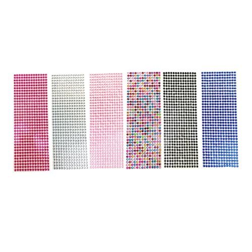 IMIKEYA 6 Blätter Dekorative Gesichts Juwelen Selbstklebende Strass Aufkleber für Festivals und DIY Projekte Gemstone Sticker für Erwachsene Zufällige Farbe von IMIKEYA