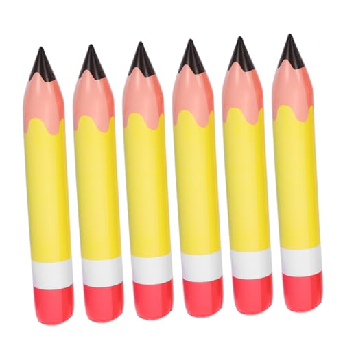 IMIKEYA 6 Stück Aufblasbare Bleistift Dekoration Riesiger Aufblasbarer Bleistift Partyzubehör Für Das Klassenzimmer Blaue Rückseite Neuartiger Bleistift Aufblasbarer Buntstift von IMIKEYA