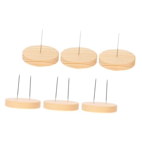 IMIKEYA 6 Stück Doppelnadel Puppenständer aus Stahl mit Holzbasis Teiliges für Häkel und Filzpuppen Stabiler Vielseitiger Diy Halter für Kreative Ausstellungen und Heimdekoration von IMIKEYA