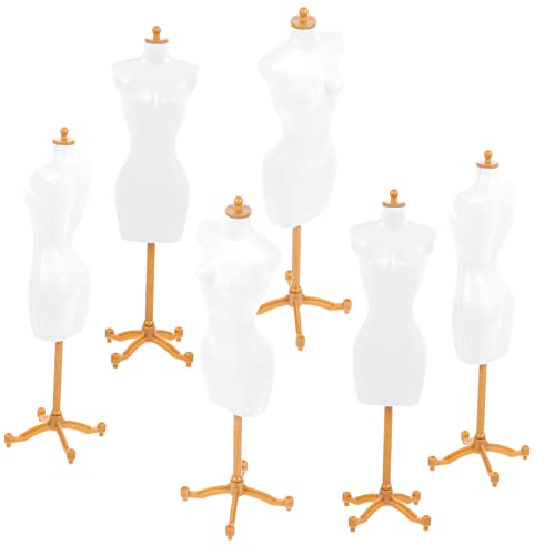 IMIKEYA 6 Stück Mini Humanoid Kleidung Rack Kleidung für Puppen Puppenkleid Puppenbekleidungsregal kleiderständer Mannequin Mini-Hausschaufensterpuppenmodell Mini-Schaufensterpuppe Plastik von IMIKEYA