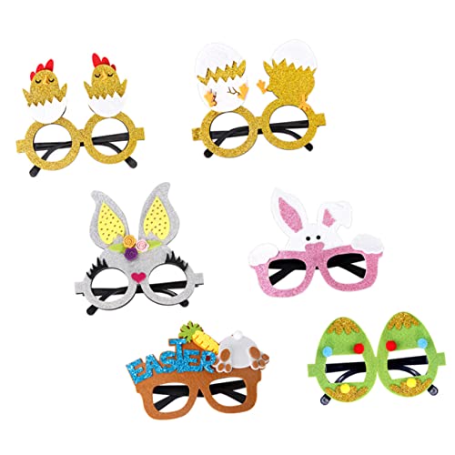 IMIKEYA 6 Stück Ostergläser-Set easter decoration Osterfest Dekoration Ostern Partybrille Osterbrille Set Schwimmbad Winter-Partybrille Schauspiel Hasenbrille Ostern Brillengestell gefühlt von IMIKEYA