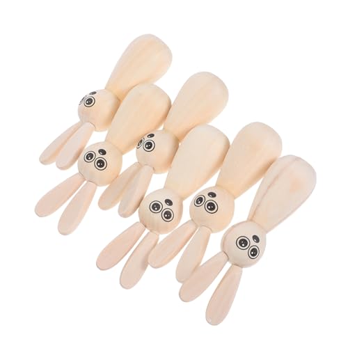 IMIKEYA 6 Stück Osterhasenpuppe Basteln Holzkaninchen holzspielzeug holzpuppen holzfiguren Hasenornament aus Holz Osterschmuck Ostern Holzausschnitte Holzpflockpuppen unvollendet IMIKEYA 6 Stück Osterhasenpuppe Basteln Holzkaninchen holzspielzeug holzpuppen holzfiguren Hasenornament aus Holz Osterschmuck Ostern Holzausschnitte Holzpflockpuppen unvollendet von IMIKEYA