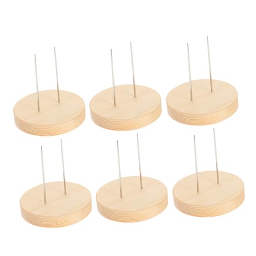 IMIKEYA 6 Stück Puppenständer aus Holz mit Filz Stabiler Halter für Puppen Handgefertigte Basis zur Sicheren Präsentation von Sammlungen für Puppenzubehör und Ausstellungen von IMIKEYA