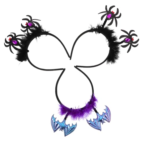 IMIKEYA 6 Stück Teiliges Halloween Haarband mit Spinnen und Fledermausdesign Flexible Stirnbänder für Karneval Kostüm und Party Kreativer Kopfschmuck für Fantasievolle Grusel Looks von IMIKEYA