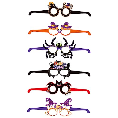 IMIKEYA 6 Stück Teiliges Halloween Party Papierbrillen Leichte Kostümbrillen für Jungen und Mädchen Lustige Halloween Deko Eyeglasses Ornaments Geeignet für und Karneval IMIKEYA 6 Stück Teiliges Halloween Party Papierbrillen Leichte Kostümbrillen für Jungen und Mädchen Lustige Halloween Deko Eyeglasses Ornaments Geeignet für und Karneval von IMIKEYA