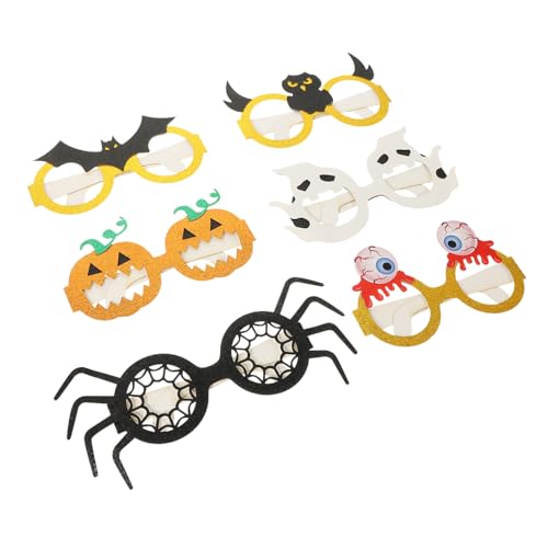 IMIKEYA 6 Stück Teiliges Halloween Partybrillen aus Papier Lustige Dekobrillen für Kostüme Foto Requisiten Gruselige Augenbrillen für Erwachsene Geeignet von IMIKEYA