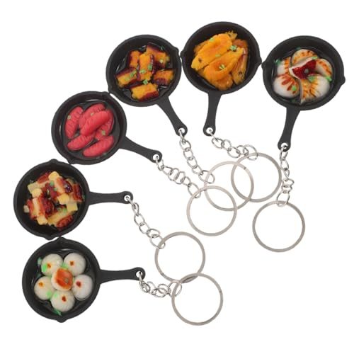 IMIKEYA 6 Stück Teiliges Mini-food-schlüsselanhänger Witzigem Pfannen-design Inklusive Bratwurst Garnelen und Gebratenen Teigtaschen Niedliche Taschenanhänger für Handtaschen Party- IMIKEYA 6 Stück Teiliges Mini-food-schlüsselanhänger Witzigem Pfannen-design Inklusive Bratwurst Garnelen und Gebratenen Teigtaschen Niedliche Taschenanhänger für Handtaschen Party- von IMIKEYA
