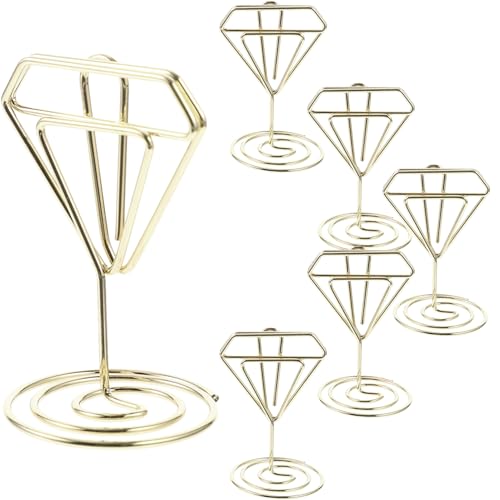 IMIKEYA 6 Stück Tischkartenhalter Kleine Tischkartenständer für Hochzeiten Foto Display Clips für Menüs Namensschilder und Notizen Stabile Metallkonstruktion für Festlichkeiten IMIKEYA 6 Stück Tischkartenhalter Kleine Tischkartenständer für Hochzeiten Foto Display Clips für Menüs Namensschilder und Notizen Stabile Metallkonstruktion für Festlichkeiten von IMIKEYA