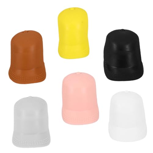 IMIKEYA 6 Stück kreative Hutverzierung Puppenhausdekoration Miniaturmütze Leichte Miniaturhüte Puppenhüte zum Sammeln Kleiner Hut Foto-Requisite Puppenhaus-Hut-Requisiten Bastelhut Plastik von IMIKEYA