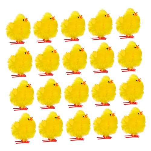 IMIKEYA 60 Stück Hähnchendekorative Requisiten Mini-Fuzzy-Küken Hühnerbarsch easter egg decoration easter presents simulierte Kükenverzierung Küken Dekore Chemiefaser und Kunststoff Yellow IMIKEYA 60 Stück Hähnchendekorative Requisiten Mini-Fuzzy-Küken Hühnerbarsch easter egg decoration easter presents simulierte Kükenverzierung Küken Dekore Chemiefaser und Kunststoff Yellow von IMIKEYA