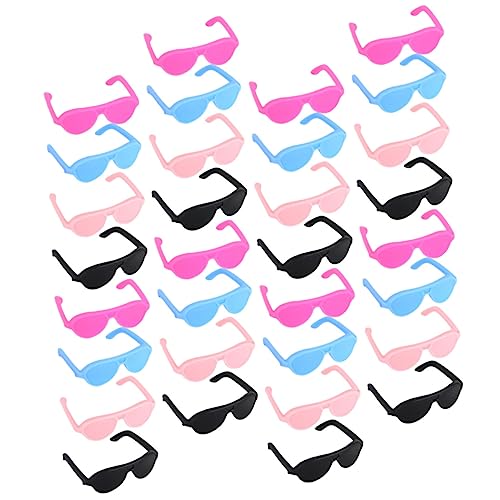 IMIKEYA 60 Stück Puppe Mini-Brille Mini-puppenbrille Zum Basteln Miniatur-puppenhaus-Brille Minibrille Für Puppen Mini-puppenhauszubehör Puppenbrillen Plastik von IMIKEYA