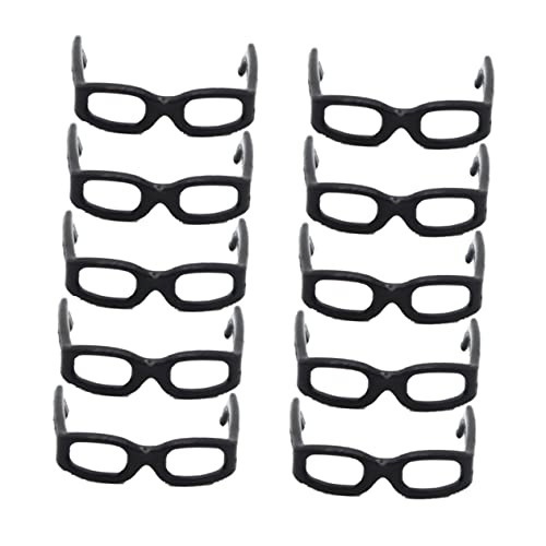 IMIKEYA 60 Stück Schwarz gerahmte Brille einmachgläser Mini Miniaturbrille Puppenbrillen-Design Puppe winzig Puppendekore Puppe Brille Plastik Black von IMIKEYA