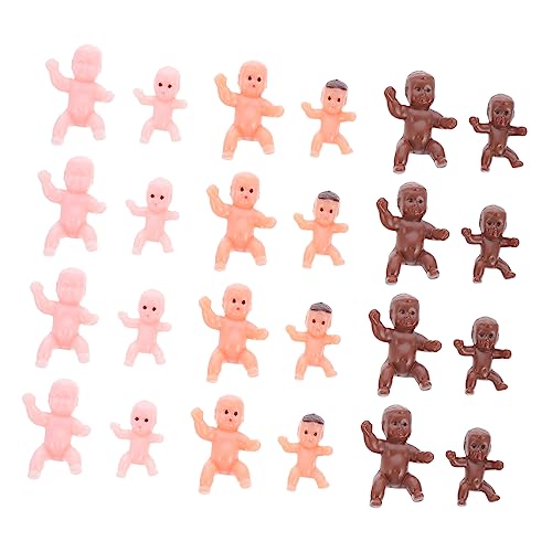 IMIKEYA 60Stücke Teiliges Babyspielzeug für Babypartys Mini Plastikbabys für Eiswürfelspiele Kreative Dekorationen für Kindergeburtstage Große und Kleine Puppen von IMIKEYA