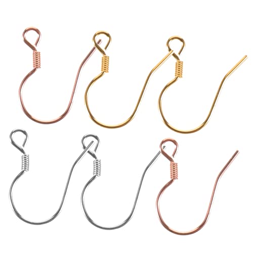 IMIKEYA 6Stücke Ohrringhaken Teilig DIY Ohrringe Zubehör für Schmuckherstellung Silber Roségold Handgefertigte Ohrhaken für Kreative Designs und IMIKEYA 6Stücke Ohrringhaken Teilig DIY Ohrringe Zubehör für Schmuckherstellung Silber Roségold Handgefertigte Ohrhaken für Kreative Designs und von IMIKEYA