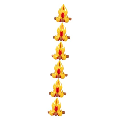 IMIKEYA 6st Gefälschtes Kaminfeuer Lagerfeuer-Requisite Kompaktes Aufblasbares Spielzeug Lagerfeuer Dekorationen Camping Interessantes Aufblasbares Lagerfeuer Groß Zubehör Flamme Kind PVC von IMIKEYA