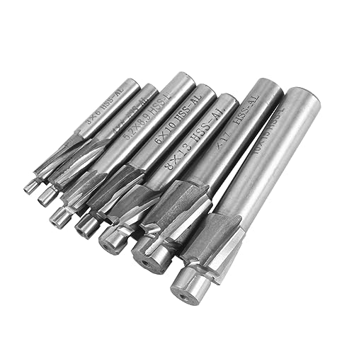 IMIKEYA 7Stücke Teiliges Hochgeschwindigkeitsstahl Senkfräser Durchmesser Zylinderschaftfräser für Präzises Fräsen von Langlebig IMIKEYA 7Stücke Teiliges Hochgeschwindigkeitsstahl Senkfräser Durchmesser Zylinderschaftfräser für Präzises Fräsen von Langlebig von IMIKEYA