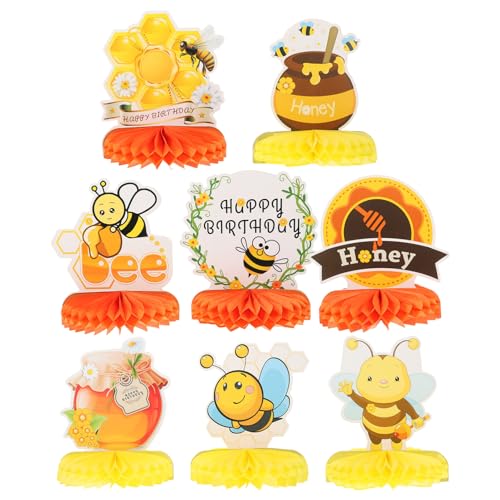 IMIKEYA 8 Stück Bienen-Hummel-Waben-Mittelstücke Tischdekorationen Bienen-Baby-Mittelstück Für Thematische Dekorationen Babyparty-Geburtstagsparty-Zubehör von IMIKEYA