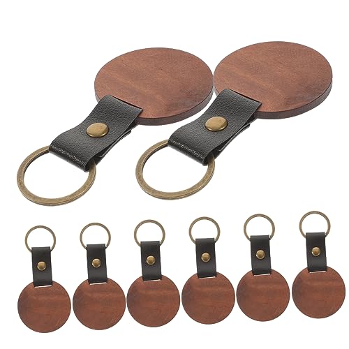IMIKEYA 8 Stück DIY Holz Schlüsselanhänger Unbeschichtete Holz Schlüsselanhänger für Bastelarbeiten mit Lederband und Metallring als für Verschiedene Anlässe IMIKEYA 8 Stück DIY Holz Schlüsselanhänger Unbeschichtete Holz Schlüsselanhänger für Bastelarbeiten mit Lederband und Metallring als für Verschiedene Anlässe von IMIKEYA