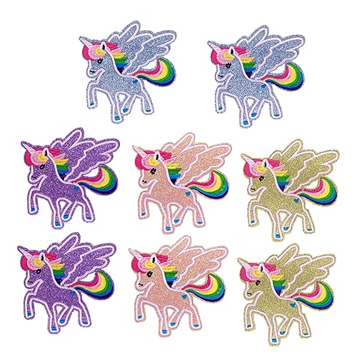 IMIKEYA 8 Stück Glitzer Einhorn Patches Adorable Applikationen für Kleidung DIY Accessoires für T Shirts Jeans Taschen und Verschiedene Designs IMIKEYA 8 Stück Glitzer Einhorn Patches Adorable Applikationen für Kleidung DIY Accessoires für T Shirts Jeans Taschen und Verschiedene Designs von IMIKEYA