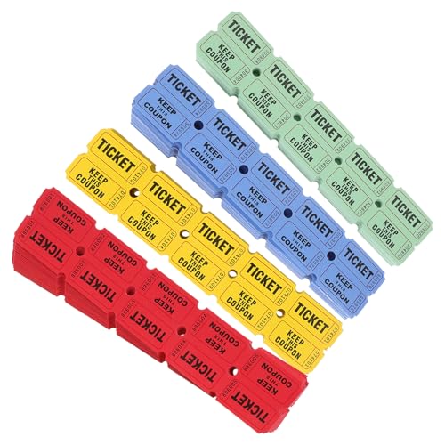 IMIKEYA 800 Stück Tombola Tickets Event Ticket Etiketten Tickets Für Partys Tickets Für Events Tickets Party Tickets In Großen Mengen Eintrittskarten Party Geschenkpapier von IMIKEYA