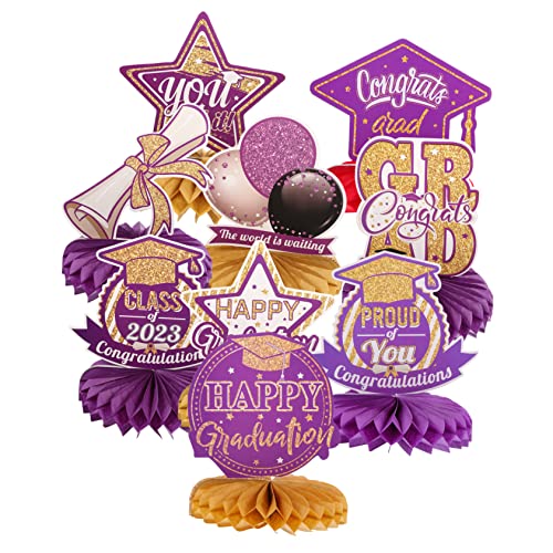 IMIKEYA 9 Stück Abschluss-waben-Ornament Zubehör Abschluss Tischdekoration Abschluss-herzstück Abschlusswabe 2023 Gold Kernstück Schule Mittelstücke Bienenwabe Dekorationen Violett Papier IMIKEYA 9 Stück Abschluss-waben-Ornament Zubehör Abschluss Tischdekoration Abschluss-herzstück Abschlusswabe 2023 Gold Kernstück Schule Mittelstücke Bienenwabe Dekorationen Violett Papier von IMIKEYA