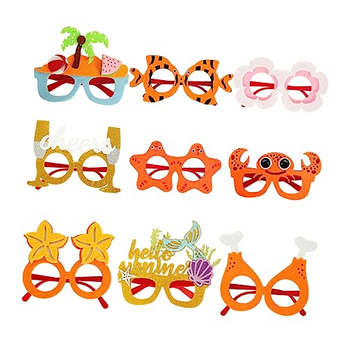 IMIKEYA 9 Stück Cosplay-brille Scherzen Kind Sonnenbrille Masse Schnapsgläser Kreative Brille Partybrille Urlaubsparty-brille Fotokabine Requisiten Lustige Sonnenbrille Filzstoff von IMIKEYA