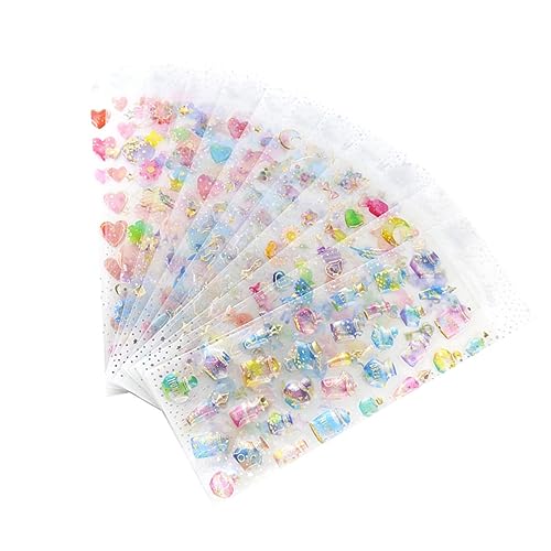 IMIKEYA 9 Stück Teiliges Crystal Sticker für Diy Fotoalben und Scrapbooking Transparente Aufkleber für Bastelprojekte Planer und Journals Vielseitig Einsetzbar und Kreativ Gestalten IMIKEYA 9 Stück Teiliges Crystal Sticker für Diy Fotoalben und Scrapbooking Transparente Aufkleber für Bastelprojekte Planer und Journals Vielseitig Einsetzbar und Kreativ Gestalten von IMIKEYA