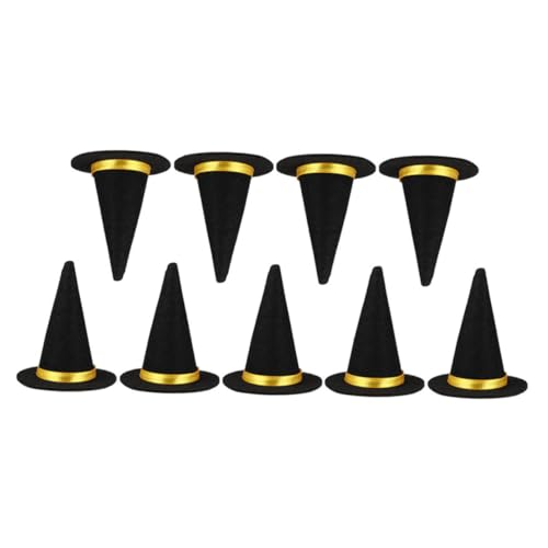 IMIKEYA 9 Stück Teiliges Mini Hexenhüte für Halloween Schwarze Dekohüte für Flaschen Bastelprojekte und Partys Wiederverwendbare Halloween Dekorationen für Kreative Bastelideen von IMIKEYA