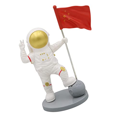 IMIKEYA Astronaut Statue Als Kuchendekoration Kreatives Weltraum Für Torten Langlebig Aus Kunststoff Für Kindergeburtstage Tischschmuck von IMIKEYA