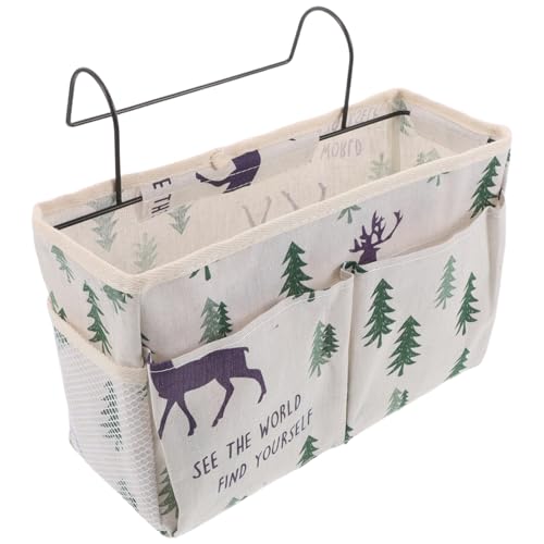 IMIKEYA Beige Baumwoll-leinen Bett Organizer mit Haken Hängende Aufbewahrungstasche für Bücher Handy Brillen Vielseitiger Nachttisch-organizer für Schlafsaal Etagenbetten IMIKEYA Beige Baumwoll-leinen Bett Organizer mit Haken Hängende Aufbewahrungstasche für Bücher Handy Brillen Vielseitiger Nachttisch-organizer für Schlafsaal Etagenbetten von IMIKEYA